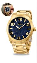 Relógio Masculino Condor Dourado Original Quartz Analógico Clássico Prova DÁgua 50 Metros