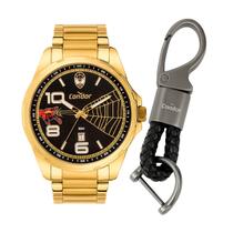 Relogio Masculino Condor Spider Man Dourado Resistente a Água Com Chaveiro CO2115MZKKI4P Relogio Masculino Condor Spider Man Dourado Resistente a Água Com Chaveiro CO2115MZKKI4P