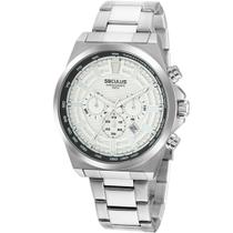 Relógio Masculino Cronógrafo Casual Prata 44108G0SVNA1 - SECULUS Caixa:48mm