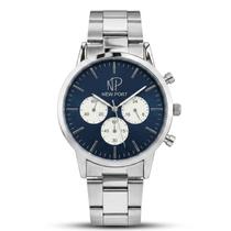Relógio Masculino Cronógrafo Prova Dágua Elegante Azul 42mm