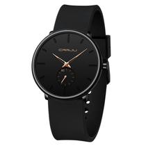 Relógio masculino CRRJU, casual, impermeável, de quartzo ultrafino