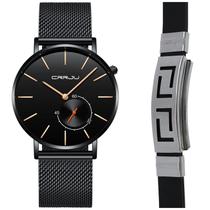 Relógio Masculino Crrju Funcional Casual Luxo Com Pulseira