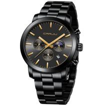 Relógio Masculino CRRJU - Luxo, Aço Inoxidável e à Prova D'Água Relógio Masculino CRRJU - Luxo, Aço Inoxidável e à Prova D'Água