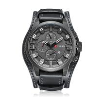 Relógio Masculino Curren 8225 Technos Preto E Marrom