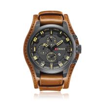 Relógio Masculino Curren 8225 Technos Preto E Marrom Relógio Masculino Curren 8225 Technos Preto E Marrom