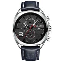 Relógio masculino Curren 8324 Technos, 47 mm, preto, resistente à água