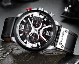 Relógio Masculino Curren 8329 Luxo Couro Social Esportivo