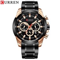 Relógio Masculino Curren 8361 Technos Preto E Marrom