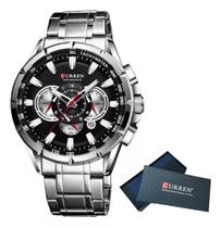 Relógio Masculino Curren 8363 Analógico Prata/ul Relógio Masculino Curren 8363 Analógico Prata/ul