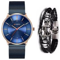 Relógio Masculino Curren Metálico Ultra Fino + Bracelete Relógio Masculino Curren Metálico Ultra Fino + Bracelete