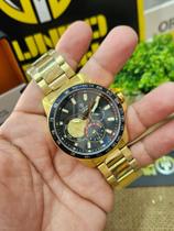 Relogio Masculino de Aco MultiFuncao Tuguir Analogico Infinity TGI37045 Dourado e Preto