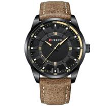 Relógio Masculino de Couro Marrom Quartzo Curren 8390 Relógio Masculino de Couro Marrom Quartzo Curren 8390