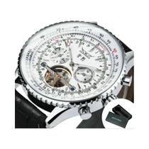 Relógio Masculino De Luxo Com Turbilhão Automático JARAGAR, Pulseira De Couro Esportiva Militar Relógio Masculino De Luxo Com Turbilhão Automático JARAGAR, Pulseira De Couro Esportiva Militar