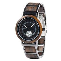 Relógio masculino de madeira Bird R12, leve, luxuoso, de aço inoxidável, relógio de madeira para homens e mulheres, Marr Relógio masculino de madeira Bird R12, leve, luxuoso, de aço inoxidável, relógio de madeira para homens e mulheres, Marr