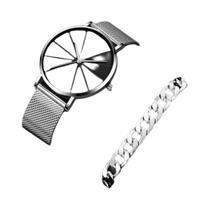 Relógio Masculino de Quartzo com Pulseira de Aço Inoxidável - Calendário Relógio Masculino de Quartzo com Pulseira de Aço Inoxidável - Calendário