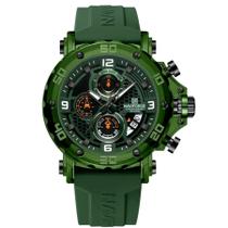 Relógio Masculino de Quartzo Esportivo Pulseira de Silicone Impermeavel