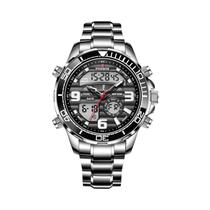 Relógio Masculino de Quartzo Militar - Esporte de Luxo, À Prova d'Água e Todo em Aço