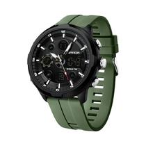 Relógio Masculino De Quartzo Militar Esportivo À Prova D'água 50M Com Display Duplo Relógio De Pulso