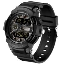 Relógio Masculino de Sport Display Duplo SANDA Relógio de Pulso de Quartzo Design Esportivo A Prova Dágua