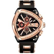 Relógio Masculino Design Criativo Triangulo Pulseira de Borracha Impermeavel 30M Relógio Masculino Design Criativo Triangulo Pulseira de Borracha Impermeavel 30M