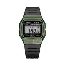 Relógio Masculino Digital Casio Com Pulseira De Resina Preta Modelo Retro F-91WM-3A