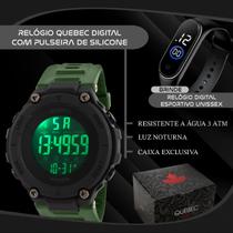 Relógio Masculino Digital DG008 - Preto e Verde + Relógio M4 - QUEBEC