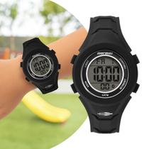 Relógio Masculino Digital Infantil Infanto Juvenil de Pulso com Pulseira de Silicone Resistente à Água Preto Mormaii