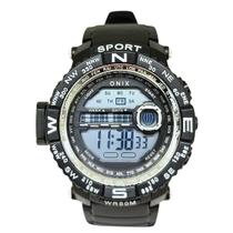 Relógio Masculino Digital Onix IT-8890101 Resistente à água 5 ATM Preto e Branco Caixa em Borracha Preto Pulseira de Borracha Visor Acrílico Relógio Masculino Digital Onix IT-8890101 Resistente à água 5 ATM Preto e Branco Caixa em Borracha Preto Pulseira de Borracha Visor Acrílico