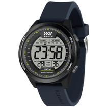 Relógio Masculino Digital Preto Azul X-Watch Prova D'Água+nf