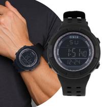 Relógio Masculino Digital Preto Casual de Pulso com Pulseira de Silicone à Prova D Água Onix Relógio Masculino Digital Preto Casual de Pulso com Pulseira de Silicone à Prova D Água Onix