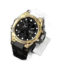 Relógio Masculino Digital Preto Dourado Led À Prova D'Água. Relógio Masculino Digital Preto Dourado Led À Prova D'Água.