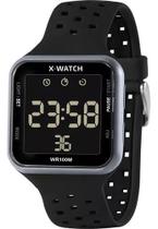 Relógio Masculino Digital Preto Grafite Quadrado X-Watch +nf