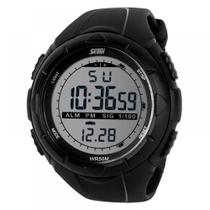 Relógio Masculino Digital Skmei 1025 Resistente à água 5 ATM Caixa em Resina Preto Pulseira de Plástico Visor Acrílico Redondo Fivela Bateria