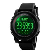 Relógio Masculino Digital Skmei 1257 Resistente à água 5 ATM Caixa em Resina Preto Pulseira de Borracha Visor Acrílico Redondo Fivela Bateria Relógio Masculino Digital Skmei 1257 Resistente à água 5 ATM Caixa em Resina Preto Pulseira de Borracha Visor Acrílico Redondo Fivela Bateria