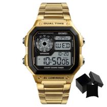 Relógio masculino digital Skmei 1335 dourado