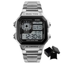 Relógio masculino digital Skmei 1335 prata