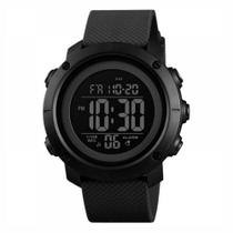 Relógio Masculino Digital Skmei 1426 Resistente à água 5 ATM Caixa em Resina Preto Pulseira de Borracha Visor Acrílico Redondo Fivela Bateria