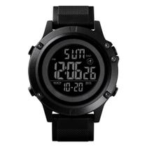 Relógio Masculino Digital Skmei 1508 Resistente à água 5 ATM Preto Caixa em Resina Pulseira de Plástico Visor Acrílico Redondo Fivela Bateria