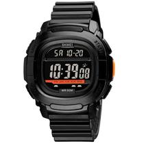 Relógio Masculino Digital Skmei 1657 Resistente à água 5 ATM Caixa em Resina Preto Pulseira de Plástico Visor Acrílico Quadrado Fivela Bateria