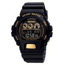 Relógio Masculino Digital Skmei 1775 Resistente à água 5 ATM Preto Caixa em Resina Pulseira de Plástico Visor Acrílico Redondo Fivela Bateria