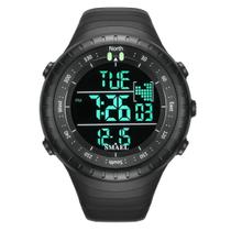 Relógio Masculino Digital Smael 1237 Resistente à água 5 ATM Caixa em Resina Preto Pulseira de Borracha Visor Acrílico Redondo Fivela Esportivo Relógio Masculino Digital Smael 1237 Resistente à água 5 ATM Caixa em Resina Preto Pulseira de Borracha Visor Acrílico Redondo Fivela Esportivo