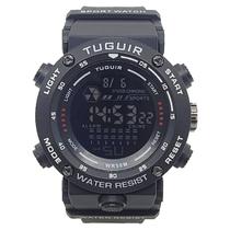 Relógio Masculino Digital Tuguir TG30406 Resistente à água 5 ATM Preto Caixa em Resina Pulseira de Silicone Visor Acrílico Redondo Fivela Bateria Relógio Masculino Digital Tuguir TG30406 Resistente à água 5 ATM Preto Caixa em Resina Pulseira de Silicone Visor Acrílico Redondo Fivela Bateria