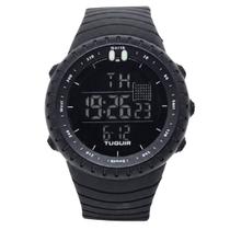 Relógio Masculino Digital Tuguir TG30456 Resistente à água 5 ATM Preto Caixa em Resina Pulseira de Plástico Visor Acrílico Redondo Fivela Bateria