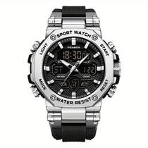 Relógio Masculino Display Luminoso Multifuncional Esportivo Pulseira de Silicone