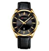 Relógio Masculino Dourado Casual Curren Pulseira Ajustável