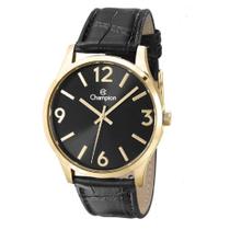 Relógio Masculino Dourado Couro Champion CN20613P