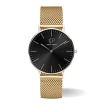 Relógio Masculino Dourado fundo preto minimalista 40mm New Port Relógio Masculino Dourado fundo preto minimalista 40mm New Port