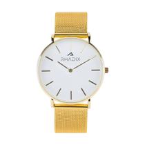 Relógio Masculino Dourado Gold De Pulso Rhadix Fundo Branco Correia Dourada Combina Clássico Minimalista Relógio Masculino Dourado Gold De Pulso Rhadix Fundo Branco Correia Dourada Combina Clássico Minimalista