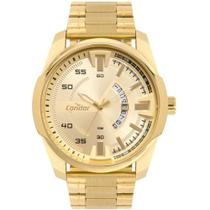 Relógio Masculino Dourado Grande Condor Calendário Banhado Garantia Relógio Masculino Dourado Grande Condor Calendário Banhado Garantia