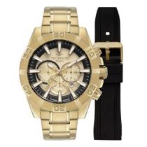 Relógio Masculino Dourado Multifunção - Pulseira Aço